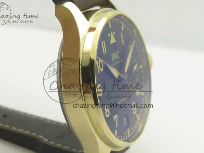 MIROTIME 0311 Big Pilot IW501005 Real Bronze ZF 1:1 Best Edition Black Dial on Brown Leather Strap A Sleek 7192